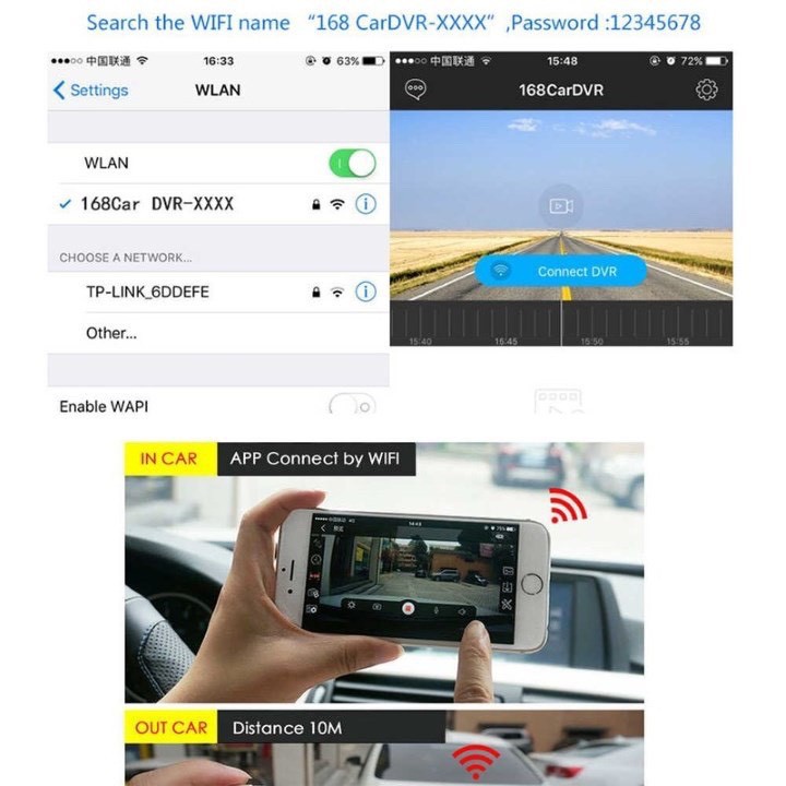 CAMERA hành trình Wifi kết nối trực tiếp điện thoại - 1080 Full HD, bản cao cấp [VIDEO hướng dẫn cài] | BigBuy360 - bigbuy360.vn