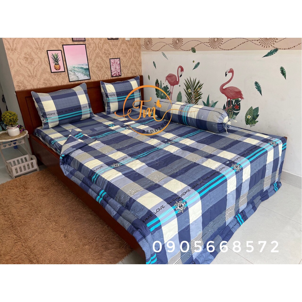 Chăn ga Thắng Lợi  sét 5 món kèm chăn chần gòn | BigBuy360 - bigbuy360.vn