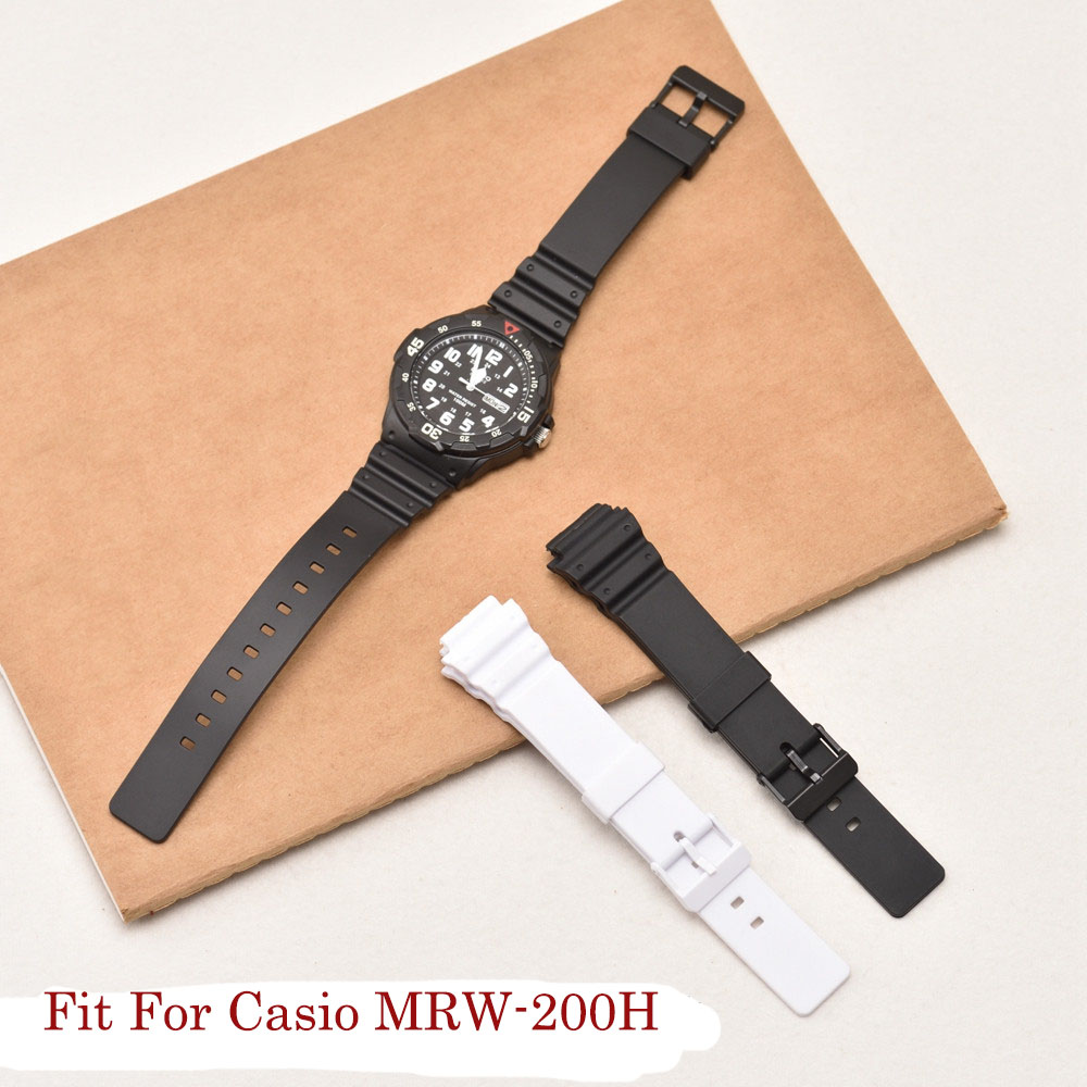 Dây Đeo Đồng Hồ Bằng Silicone Mềm Chống Nước 18mm Cho Casio MRW-200H