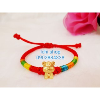 Vòng tay charm 12 con giáp bạc mạ vàng