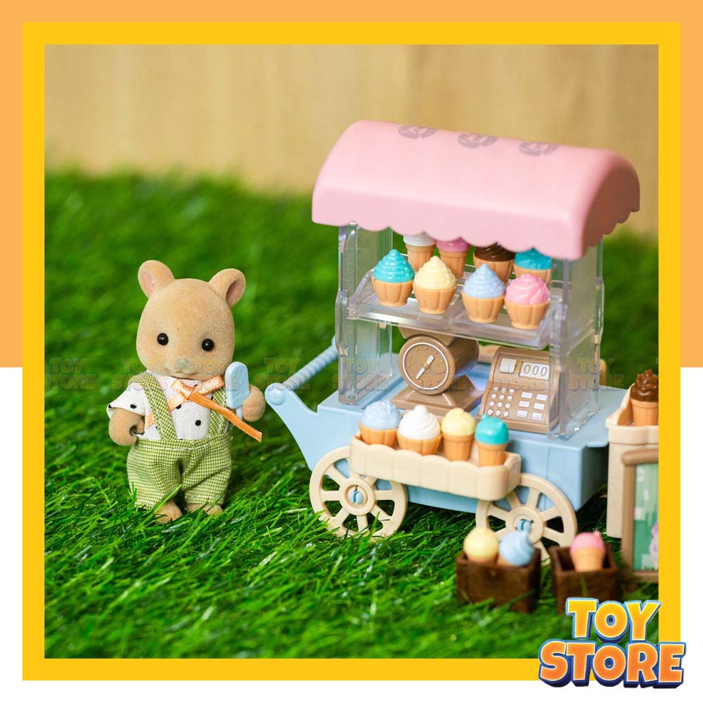 Bộ đồ chơi búp bê xe đẩy bán hàng mini TOYSTORE mô hình thỏ đồ chơi dễ thương, đáng yêu cho bé