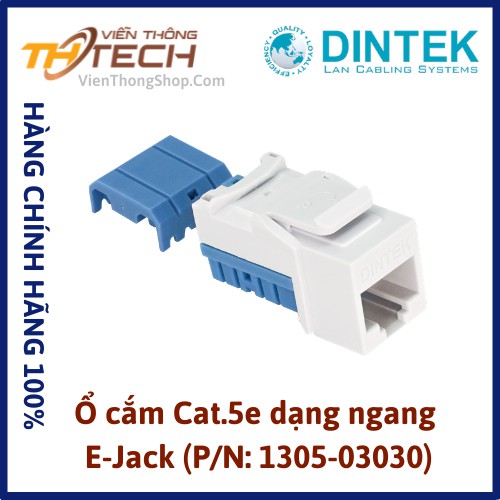 Ổ cắm mạng Dintek Cat5e E-Jack dạng ngang (1305-03030)