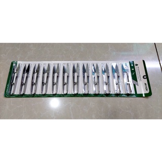 12 cây kéo bấm chỉ màu bạc- cán inox