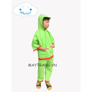 ÁO MƯA BỘ EM BÉ - PVC - HỒNG PHẤN