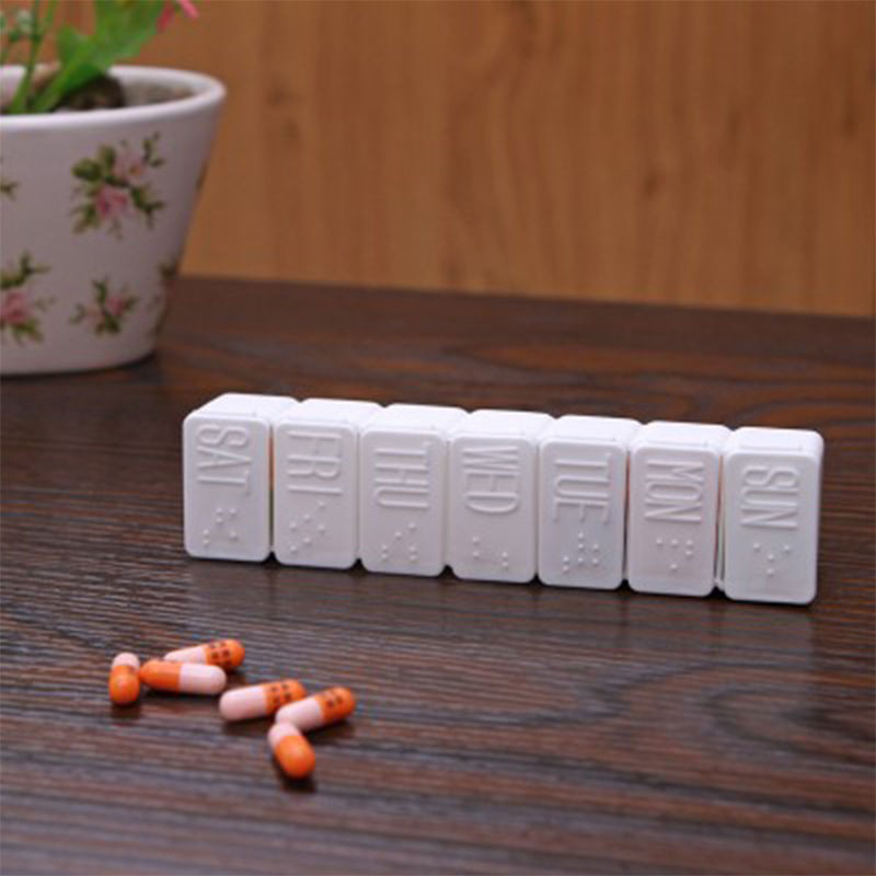 Hộp đựng thuốc viên mini chia bảy ngăn đáng yêu tiện lợi