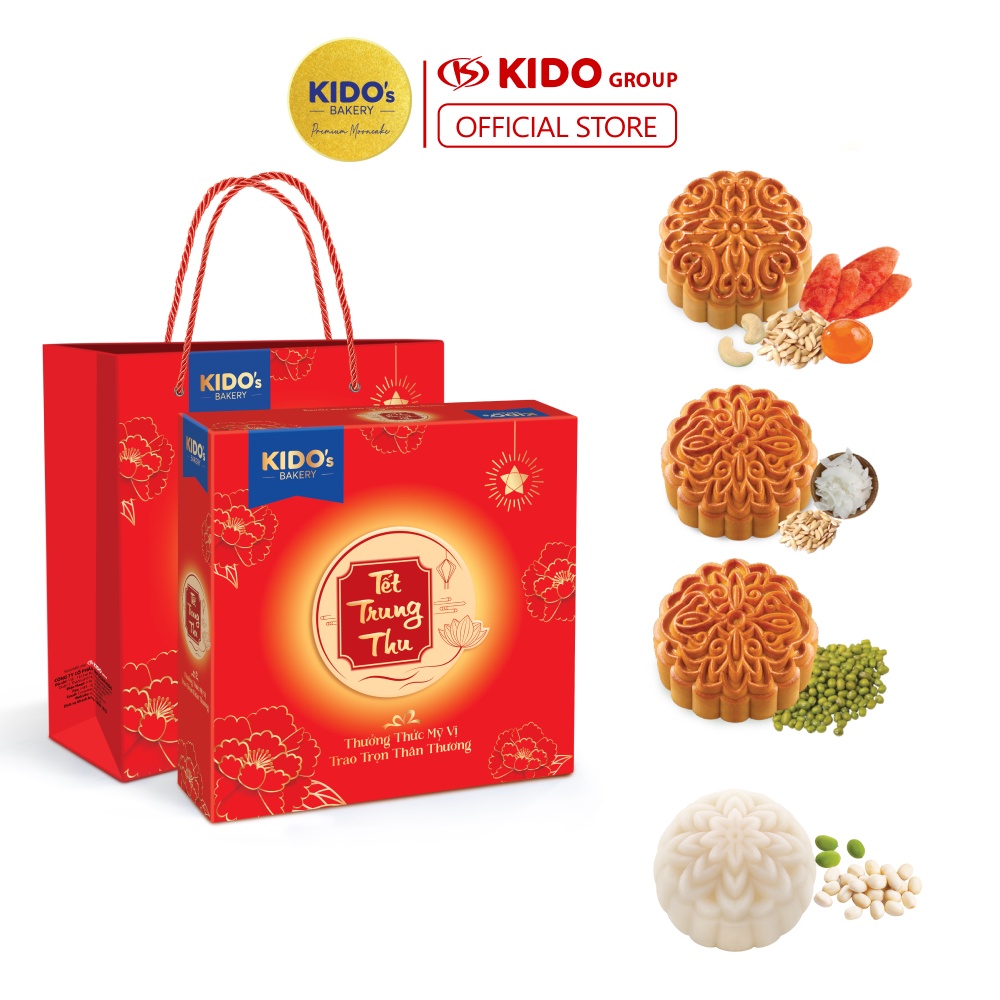 Hộp 4 Bánh Trung Thu KIDO’s Bakery Cát Tường