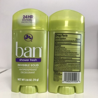 Lăn khử mùi BAN Invisible Solid Antiperspirant Deodorant - sáp lăn nách 73g