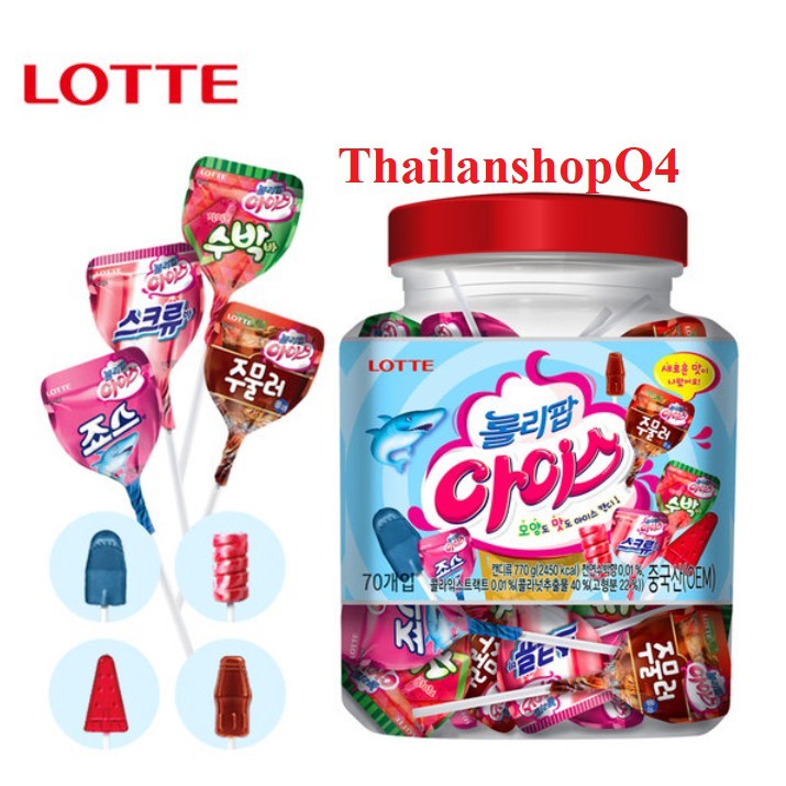 (HCM) Kẹo mút hình que kem Lotte Hàn Quốc (1 que)