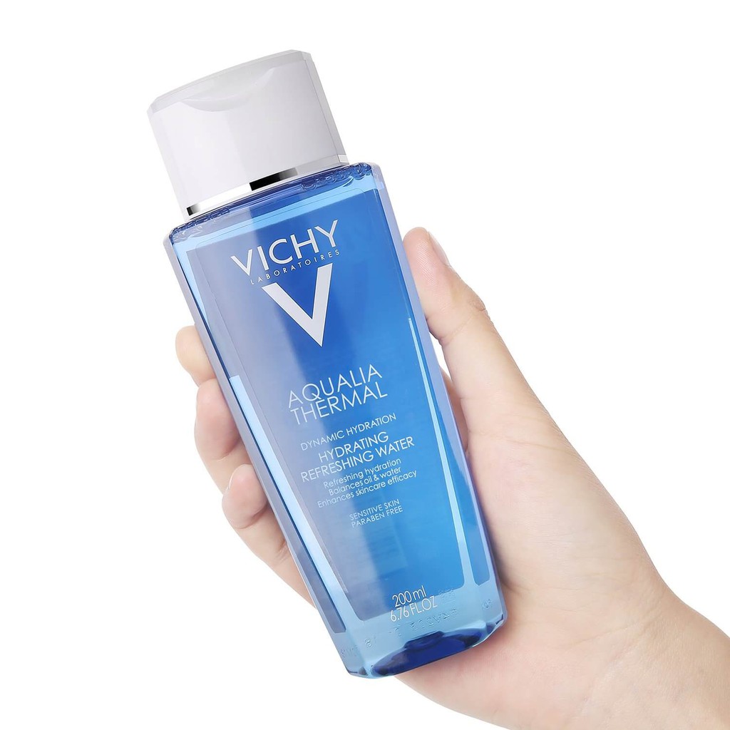 TONER VICHY Aqualia Thermal Hydrating Refreshing Water (200ml) - Giúp Săn Da Và Loại Bỏ Độc Tố