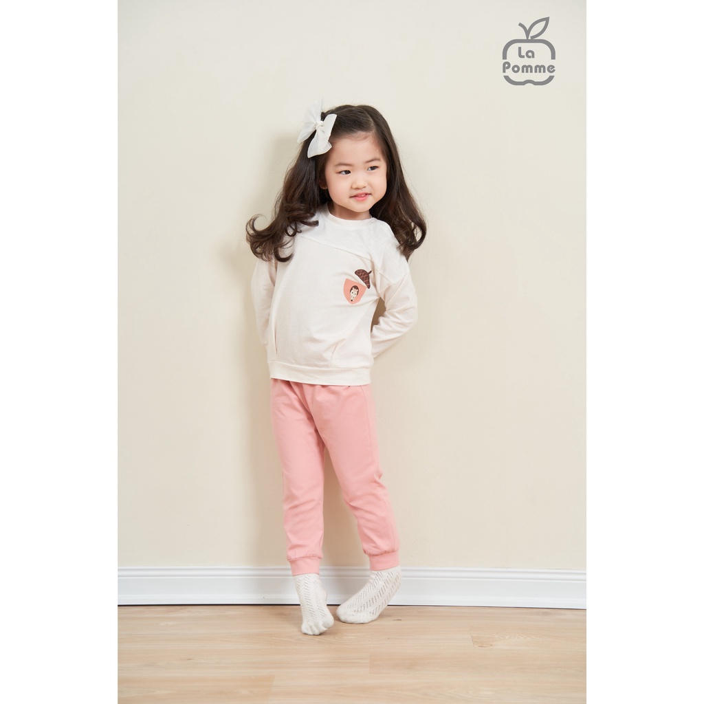 Bộ La Pomme dài tay Cotton cao cấp mềm mịn thoáng mát thấm hút tốt sóc và hạt dẻ nhỏ cho bé trai bé gái 13008