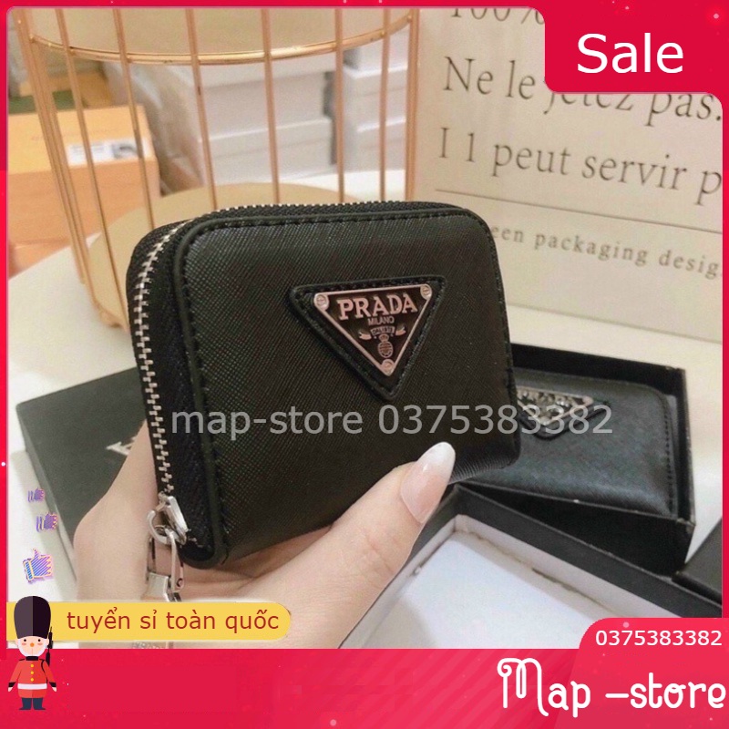 Ví Cầm Tay MiNi Prada kèm dây đeo chéo Freeship có bán kèm hộp -MAP store tuyển sỉ toàn quốc