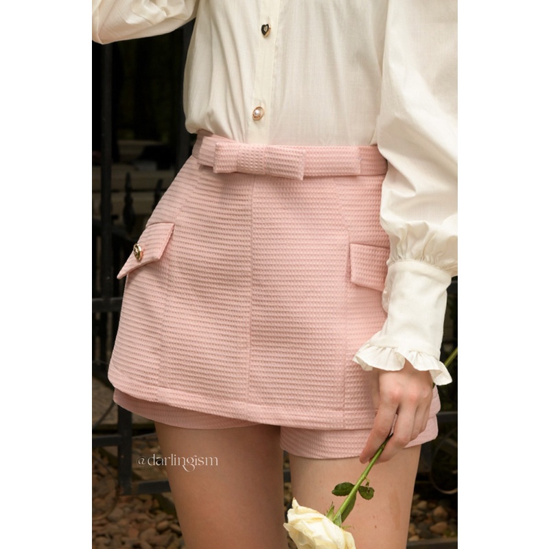 quần dáng váy hồng phấn viola skort - darling.ism