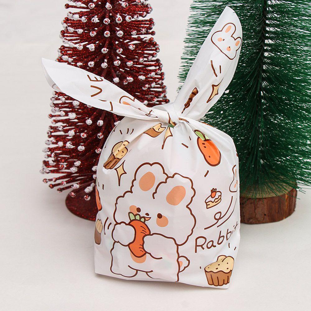 LET Set 50 Túi Đựng Bánh Quy Hình Thỏ Dễ Thương