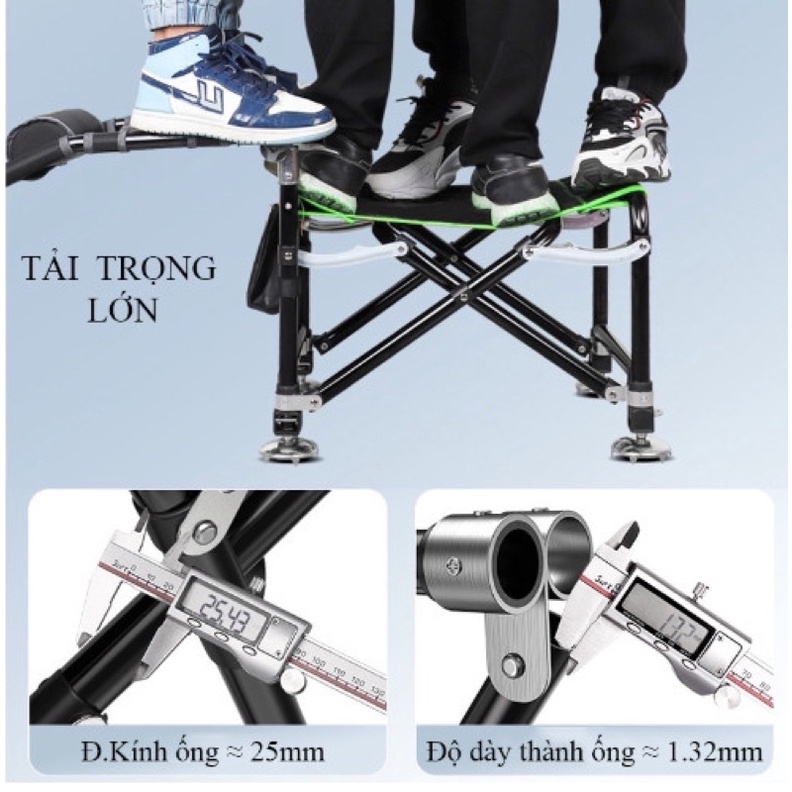 Ghế Câu Đài, Ghế câu cá địa hình Rice Fishing có thể gấp gọn, dễ dàng điều chỉnh tư thế xử lí mọi địa hình