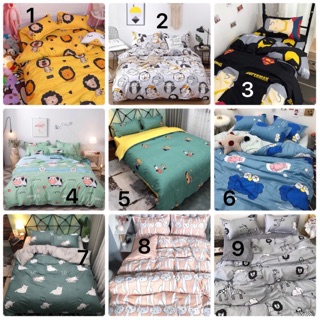 bộ chăn ga gối cotton poly nhiều mẫu cute