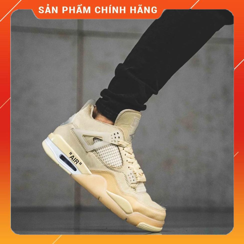 Giày Thể Thao JD4 Off White Sail màu kem tặng 3 dây kèm Full Box Bill phụ kiện [Giày Jodan 4 bản chuẩn] | BigBuy360 - bigbuy360.vn