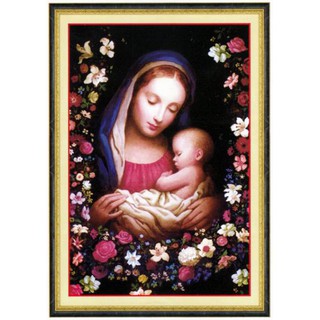 Tranh Thêu Chữ Thập 3D Đức Mẹ Maria Bồng Chúa A788 (KHÁCH TỰ THÊU) KT:51X72CM
