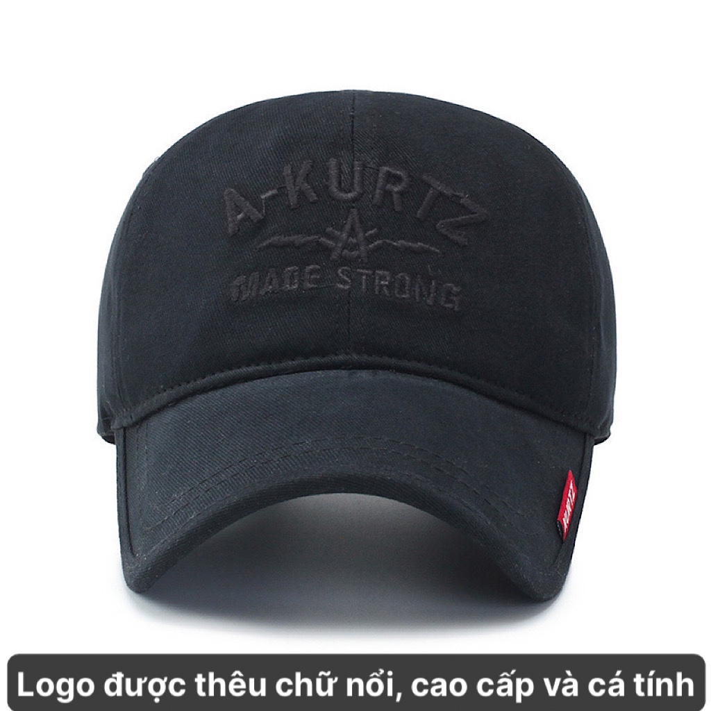 Mũ lưỡi trai thêu chữ KURTZ, nón kết nam nữ form unisex phong cách ulzzang chất liệu Cotton N03
