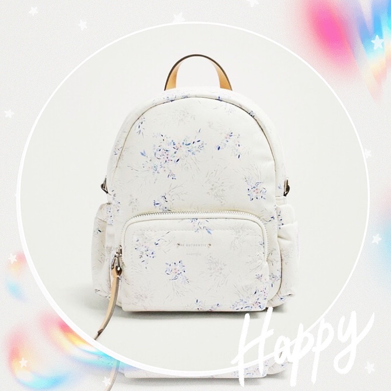 TNS-Balo mini siêu hottrend hoa trắng tím xinh xắn Parfoiz mini backpack in flower