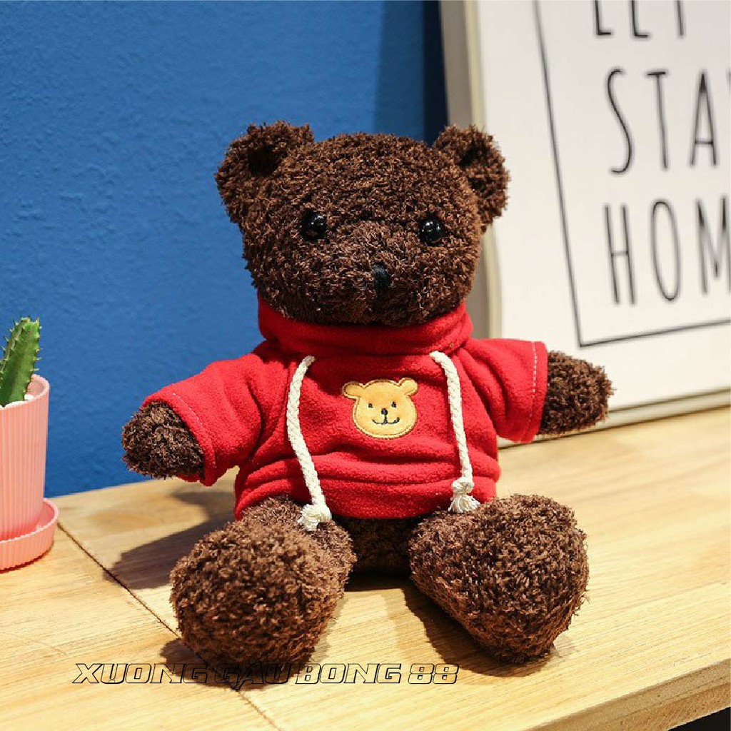 Gấu Bông Đồ Chơi cho bé Teddy Mặc Áo Hoodie Nhiều Màu Nhồi Bông Gòn  Cao Cấp Bao Xinh