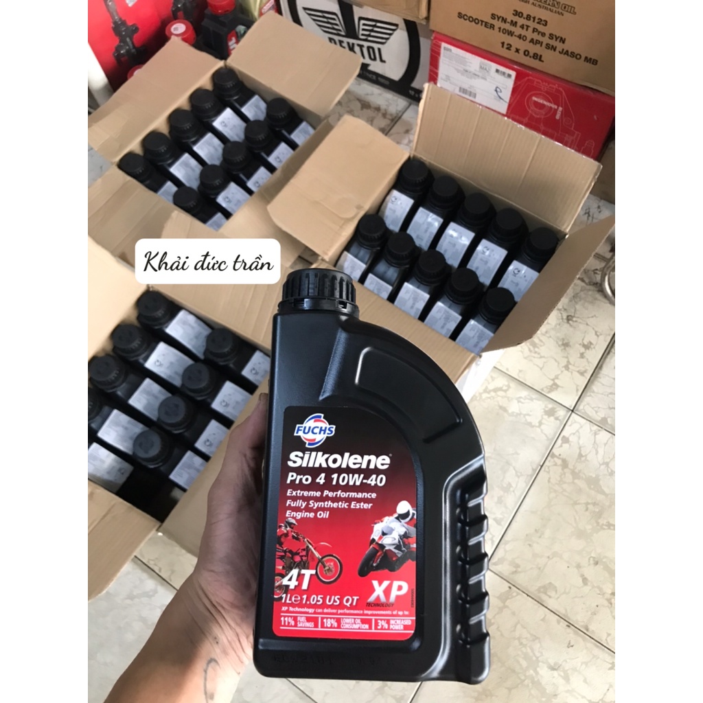 Nhớt FUCHS SILKOLENE Pro 4 10W40 mẫu mới các dòng xe tay côn xe số - FS