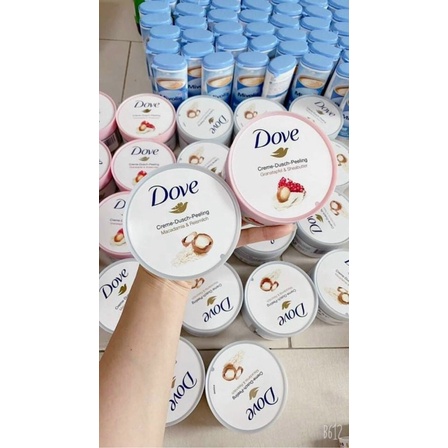 (Bản Đức / Mỹ) Tẩy tế bào chết Dove 225ml Macadamia, Lựu, Kiwi