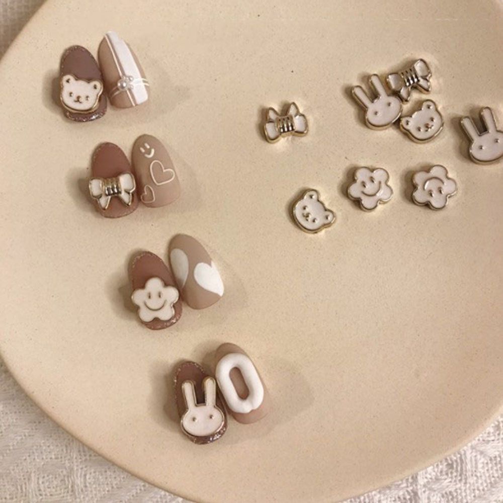 [Hàng mới về] Phụ kiện đính móng trang trí nghệ thuật bằng hợp kim kiểu dáng hoạt hình 3d dễ thương diy