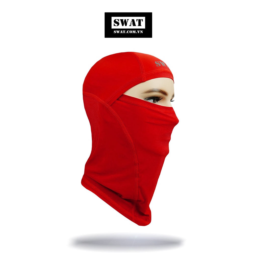 Khăn trùm đầu chống nắng, chống gió SWAT 3 IN 1 màu đỏ cao cấp tiện lợi