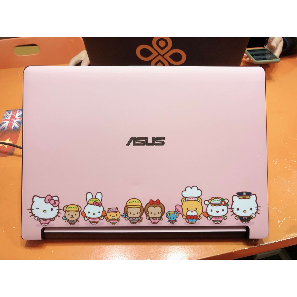 Decal Skin dán Laptop mẫu Hello Kitty (shop sẽ liên hệ xin model máy)