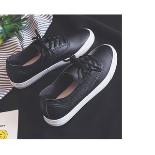 [Sẵn Trắng 37,38] Giày ulzzang trắng và đen #893