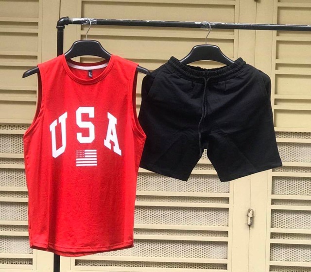 [Ảnh thật, video thật] Bộ quần áo thể thao nam nữ unisex chất liệu thun lạnh mềm mịn thoáng mát in USA xuongmayphucthien | WebRaoVat - webraovat.net.vn
