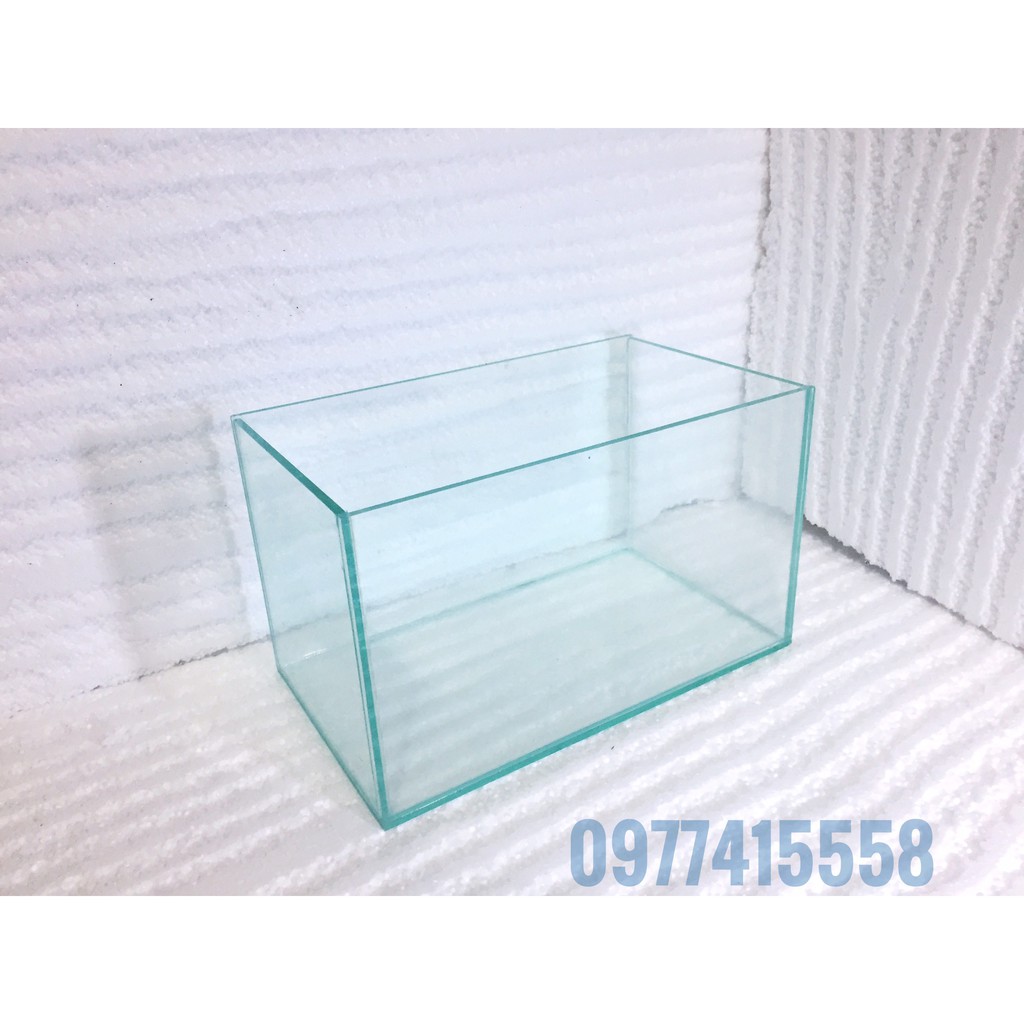 🐬 Bể cá cảnh cỡ 30*17*17cm - bể mini để bàn giá rẻ ( tặng thức ăn cá )