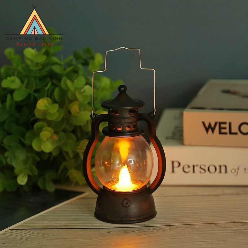 Đèn led nhỏ kiểu đèn dầu cổ điển trang trí phòng ngủ, homestay
