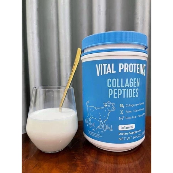 bột pha uống vital proteins collagen peptides( date :2027)