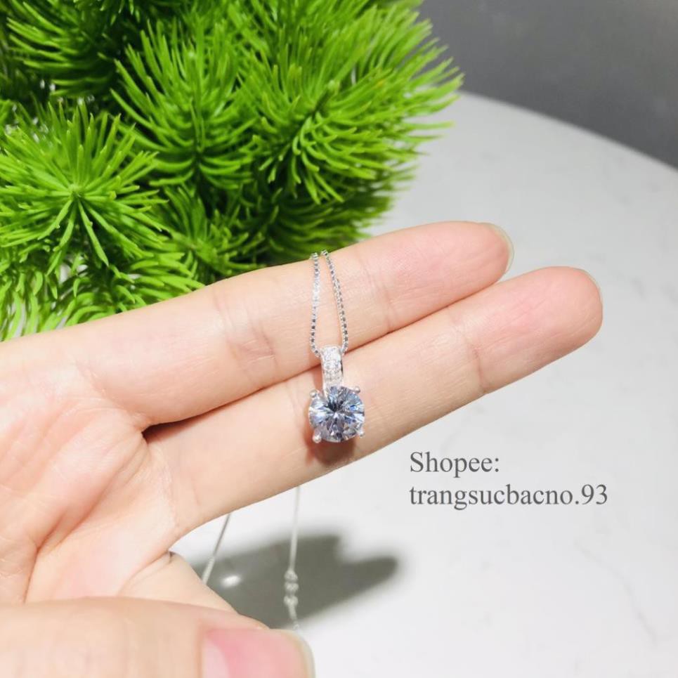 (BẠC CHUẨN) DÂY CHUYỀN BẠC NỮ MẶT ĐÁ SANG TRỌNG LẤP LÁNH VÒNG CỔ NỮ ĐẸP TRANG SỨC NO.93