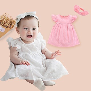 Body váy công chúa tặng kèm turban cho bé 0-18 tháng