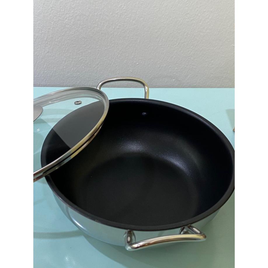 Nồi lẩu, chảo sâu lòng, chiên, rán, luộc, lẩu xào, kho, FIVE STAR , 3 đáy chống dính, có quai cầm tiện lợi, Mixxshop21