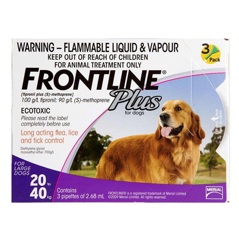 1 tuýp nhỏ gáy ve rận, bọ chét cho chó từ 20-40kg Frontline Plus