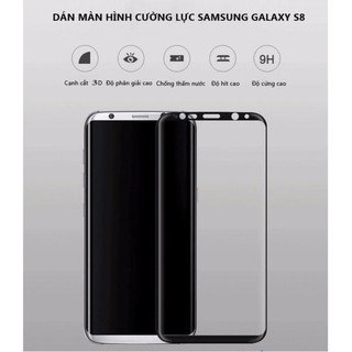 Kính cường lực Samsung Galaxy S8 full màn hình+TẶNG ĐÈN LED USB SIÊU SÁNG