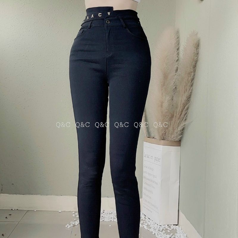 Quần skin cạp chéo co giãn nhiều tôn dáng
