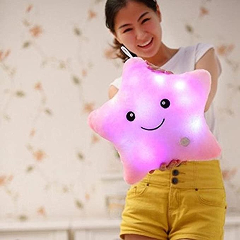 Gối Bông Hình Ngôi Sao Mềm Mại Có Đèn LED Phát Sáng 13inch