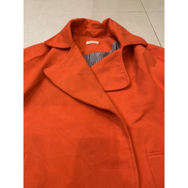 ÁO KHOÁC DẠ MÀU ĐỎ CAM