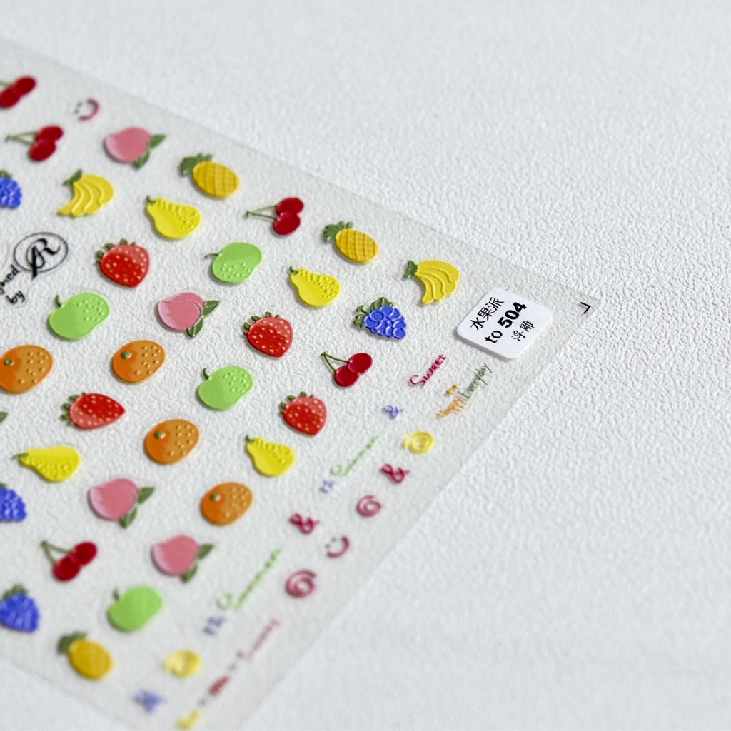 [Hàng mới về] Tờ sticker dập nổi 5D trang trí móng tay nghệ thuật tự làm nhiều kiểu tùy chọn hàng mới 2021