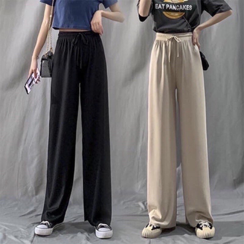 [Mã FAMAYWA giảm 10K đơn 50K] Quần Culottes 💕 Quần Ống Rộng Nữ Chất Vải Gân Tăm Mát Lạnh