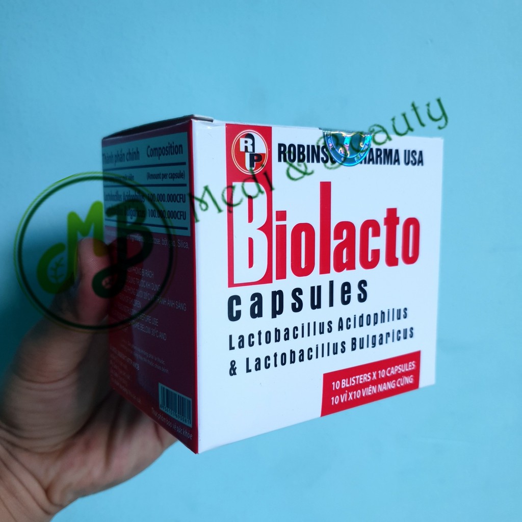 Viên uống bổ sung men tiêu hóa, giảm chướng bụng, đầy hơi BIOLACTO Hộp 100 viên