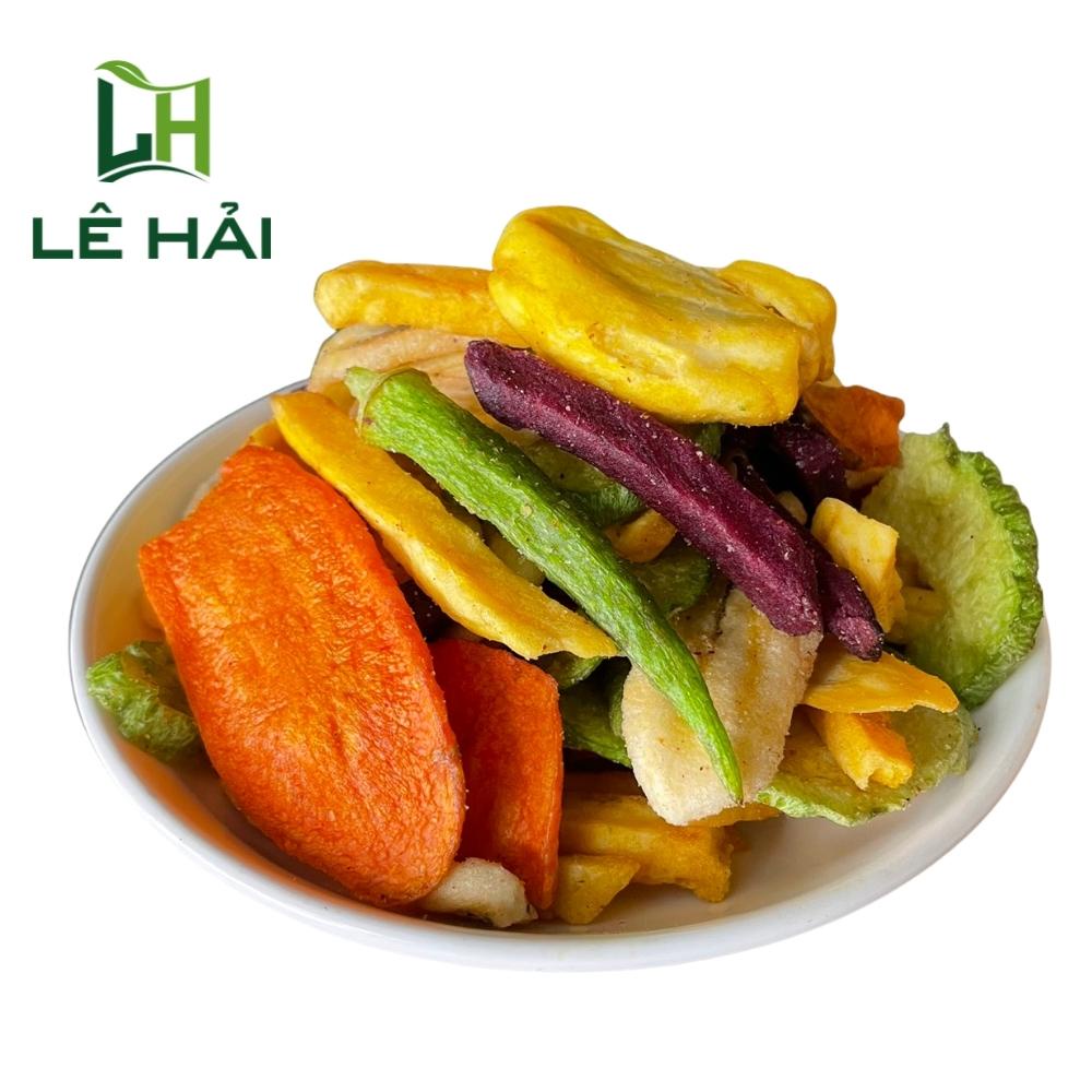 Trái cây sấy thập cẩm 500g Lê Hải nguyên miếng hàng xuất khẩu Đặc Sản Đà Lạt