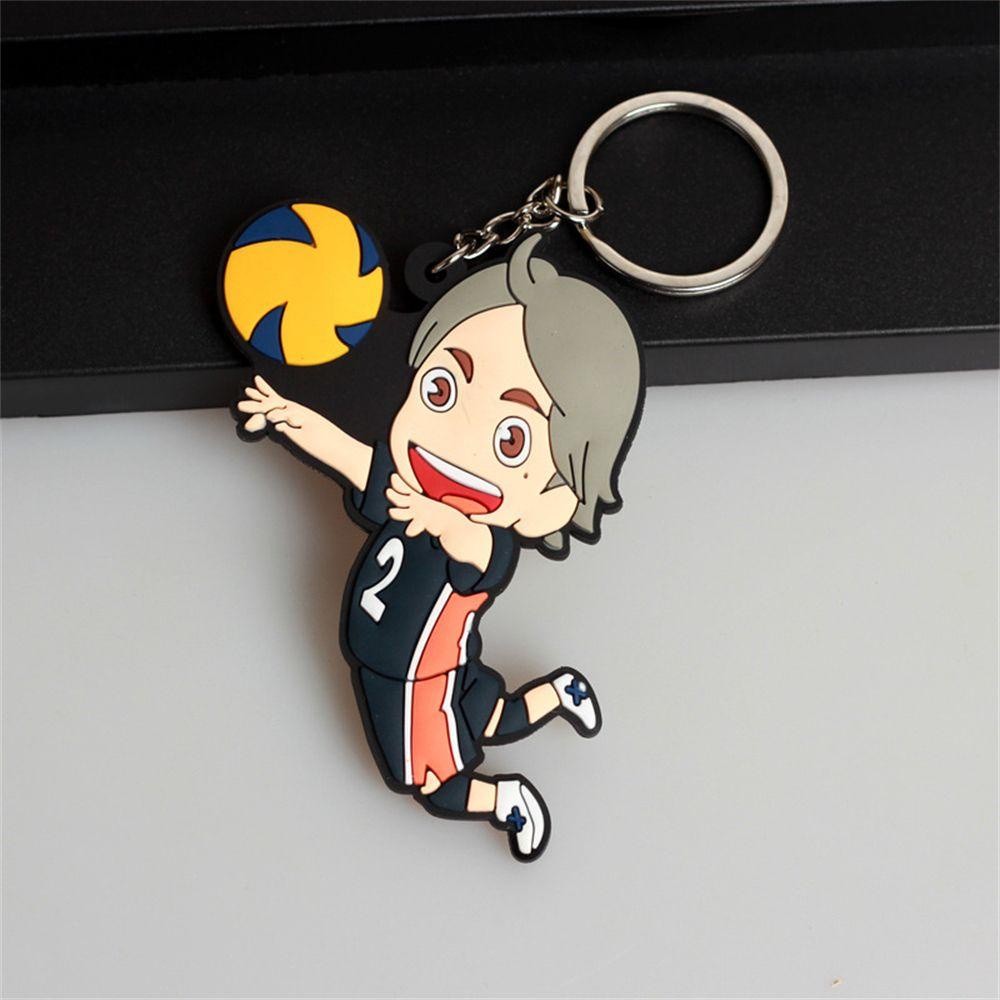 LANFY Móc Chìa Khóa In Hình Nhân Vật Anime Haikyuu Dùng Làm Quà Tặng Sinh Nhật / Trang Sức
