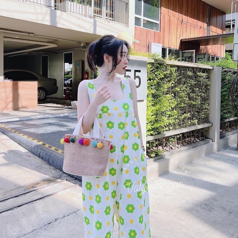 Jumpsuit Đồ Bay Dáng Rộng Màu Sắc Thời Trang Mùa Hè Cá Tính Thái Lan