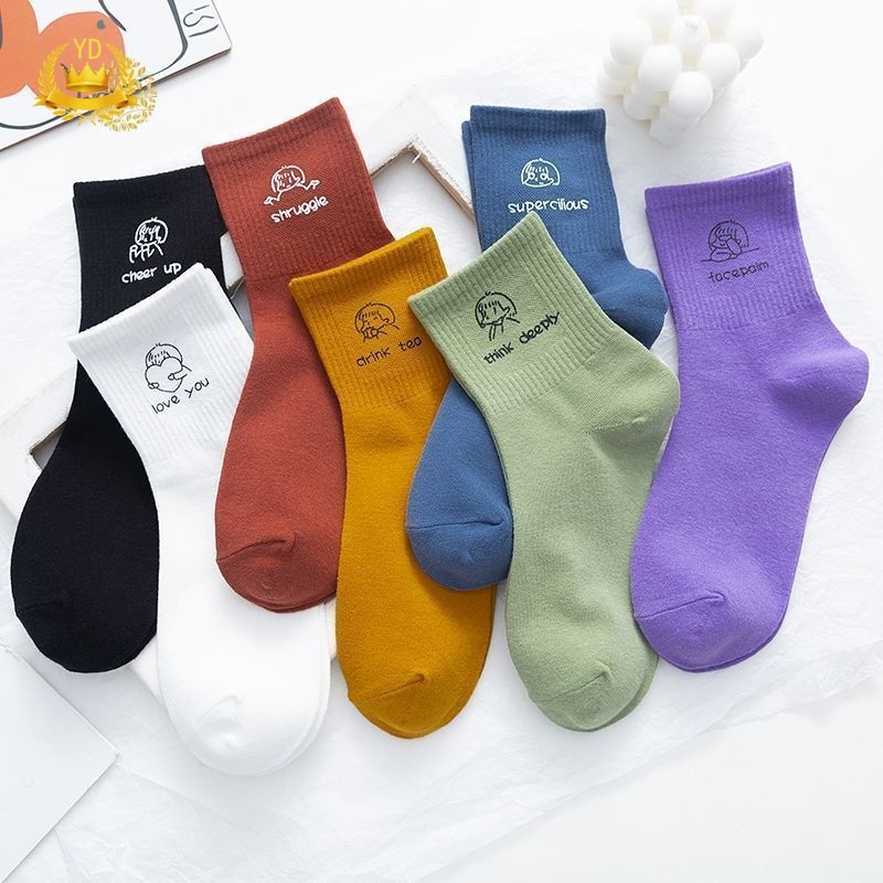 Tất cổ cao in hình mặt người cho nam nữ YKD HB
