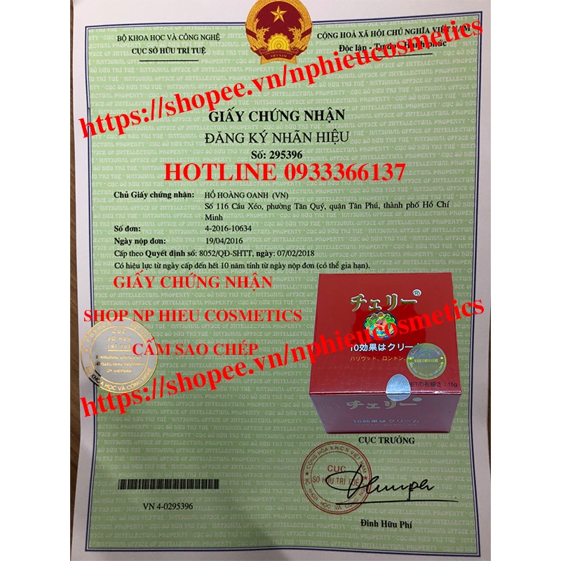 Kem hoa anh đào 10 tác dụng